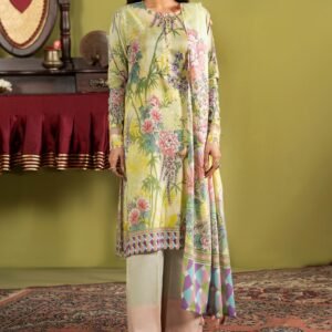 POPINN By GJ A-07 Luxury Summer Lawn 3 Piece Suit – Premium Digital Printed with Lawn Dupatta