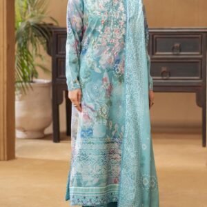 GULLBANO by Gull Jee 3 Piece Lawn Suit – Digital Chunri Print | Unstitched | Embroidered Neck