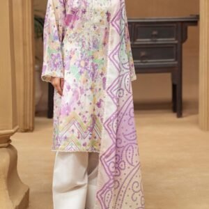 GULLBANO by Gull Jee 3 Piece Lawn Suit – Digital Chunri Print | Unstitched | Embroidered Neck