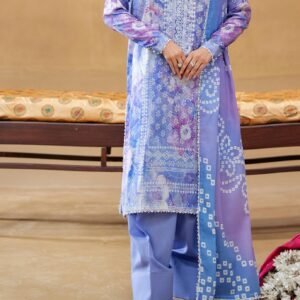 GULLBANO by Gull Jee 3 Piece Lawn Suit – Digital Chunri Print | Unstitched | Embroidered Neck