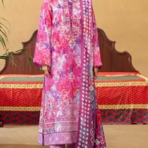 GULLBANO |3 Piece Digital Printed Lawn Suit – Unstitched | Embroidered Neck Summer Collection