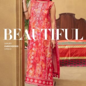 GULLBANO |3 Piece Digital Printed Lawn Suit – Unstitched | Embroidered Neck Summer Collection